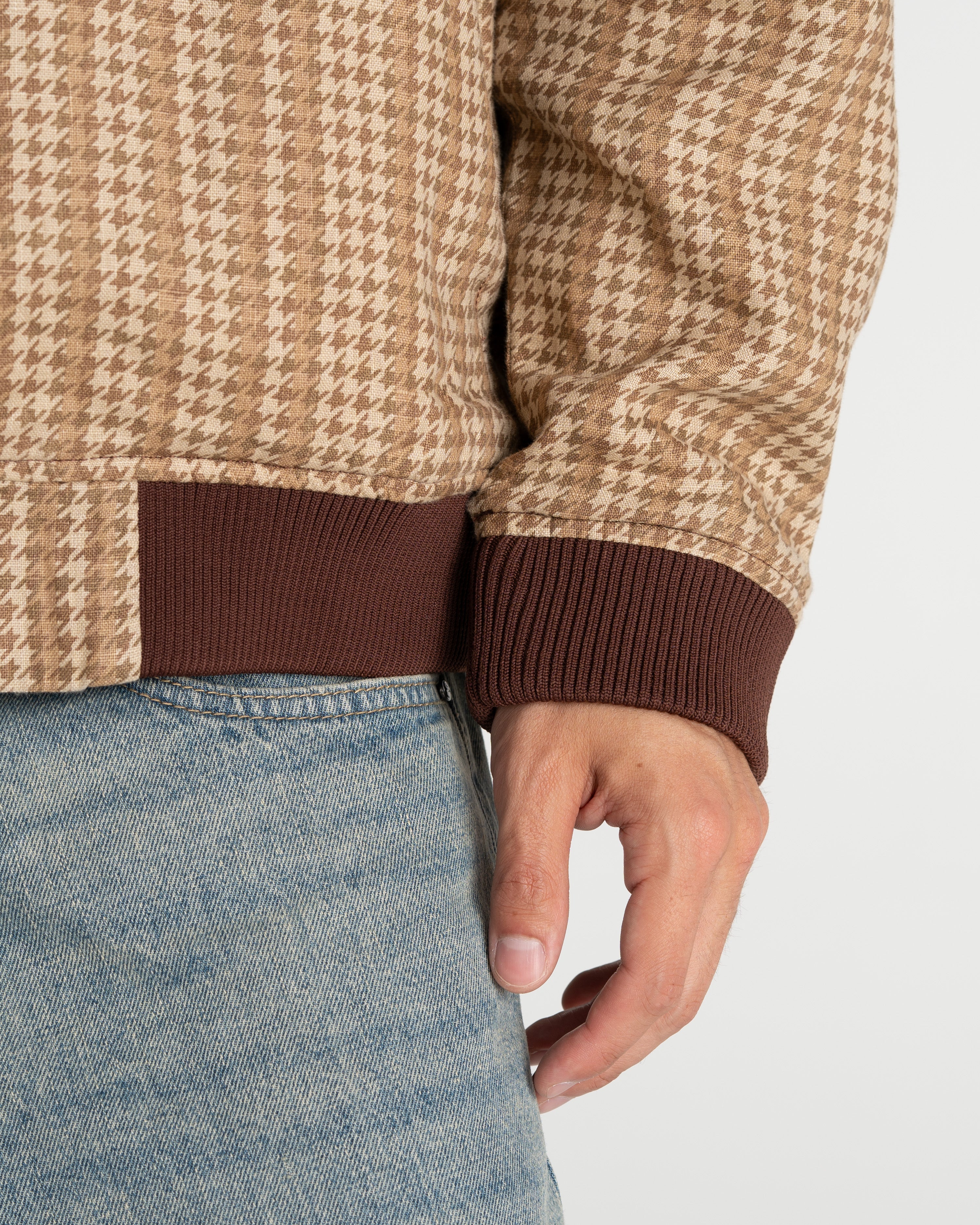 Houndstooth Jacket Beige